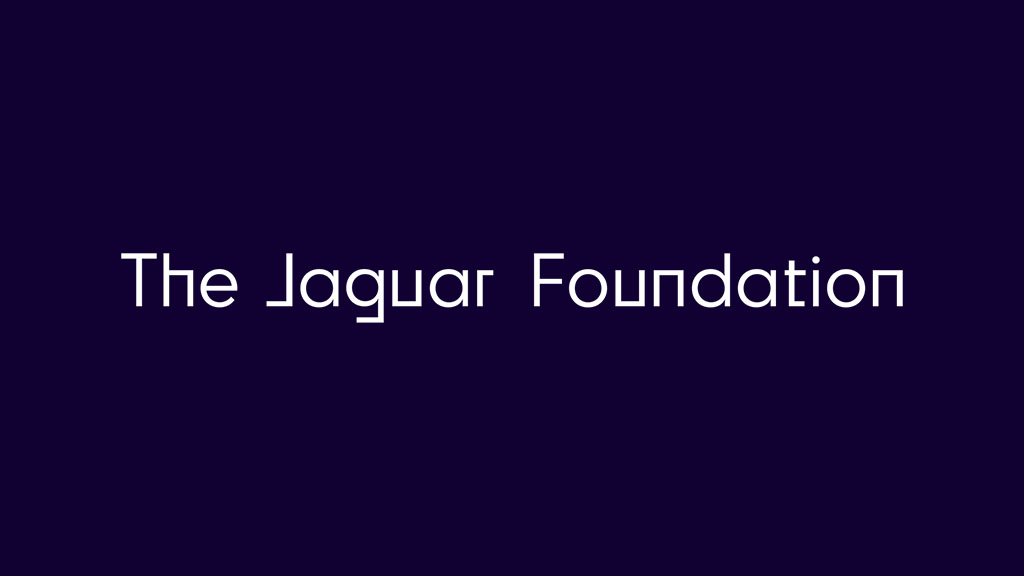 The Jaguar Foundation logo with white text on a dark background