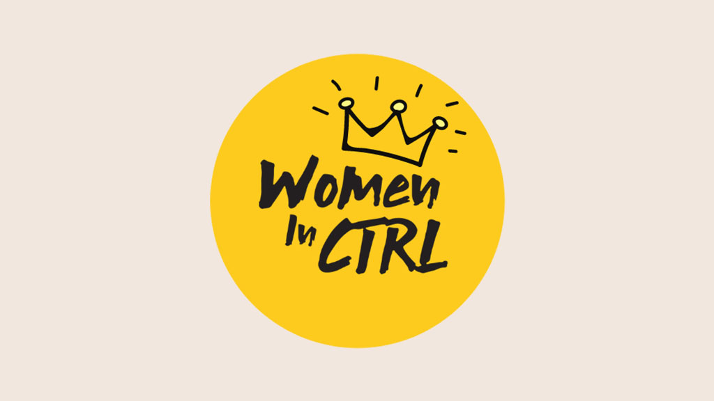 Women in CTRL logo with a yellow circle and a crown above the text 'Women in CTRL'